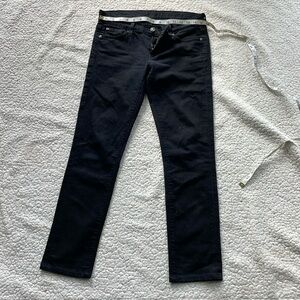 7 for all mankind 26 black straight jean